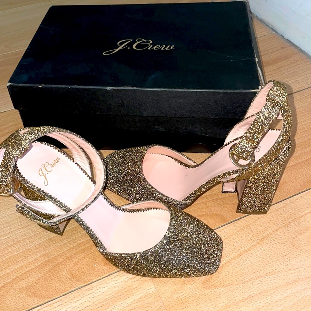 J Crew Vicky Pump in Magic Lurex (Gold) size 6.5